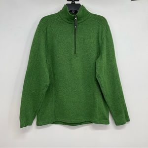 The North Face Men’s M Green 1/4 Zip Pull Over Jacket Sweater
